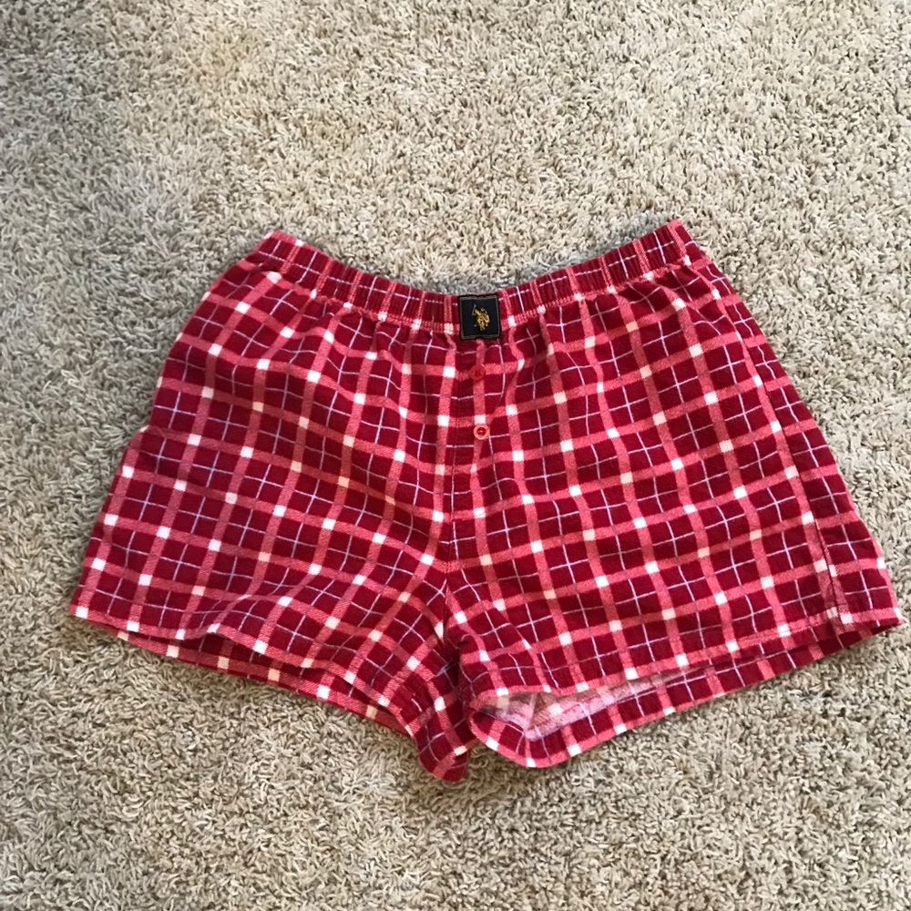US Polo flannel pajama shorts